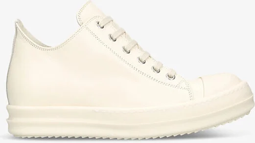 Womens White Toe-Cap Leather Low-Top Trainers Eur 38/5 Uk Women