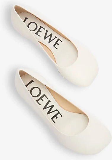 Womens White Toy 45 Sculpted-Heel Leather Pumps Eur 36 / 3 Uk Women - Image 2