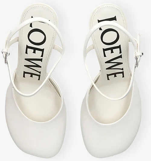 Womens White Toy 90 Ankle Strap Leather Pumps Eur 40 / 7 Uk Women - Image 2