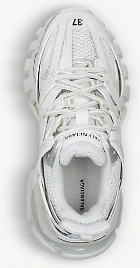 Womens White Track Nylon and Mesh Trainers Eur 42/ 9 Uk Women - Image 2