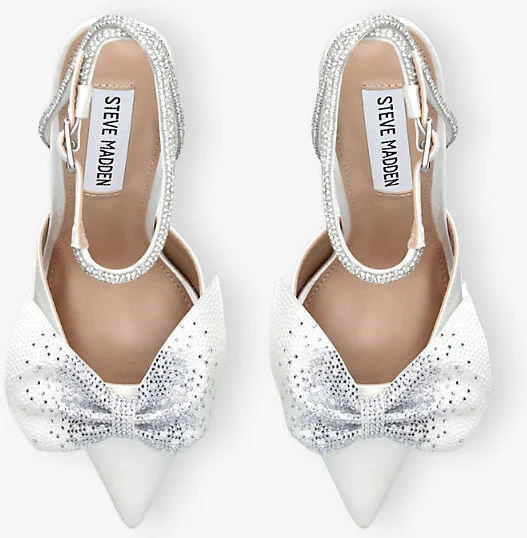 Womens White Vincentia-E Satin Heeled Pumps Eur 42/ 9 Uk Women - Image 2
