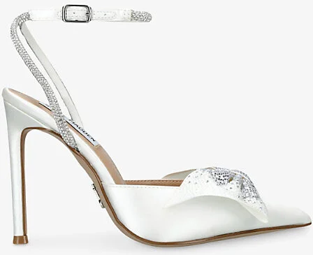 Womens White Vincentia-E Satin Heeled Pumps Eur 42/ 9 Uk Women