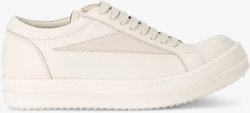 Womens White Vintage Contrast-Stitch Leather Low-Top Trainers Eur 36 / 3 Uk Women