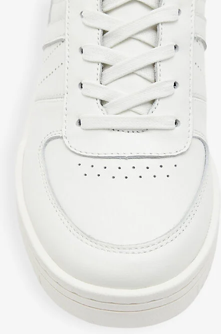 Womens White Vix Logo-Print Leather Low-Top Trainers Eur 40 / 7 Uk Women - Image 2