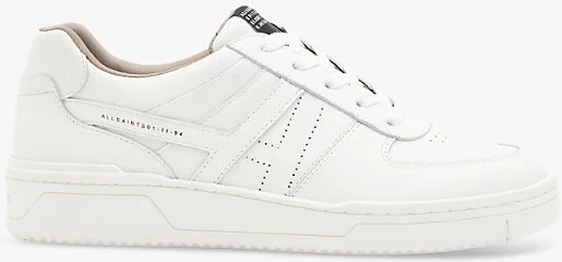 Womens White Vix Logo-Print Leather Low-Top Trainers Eur 40 / 7 Uk Women