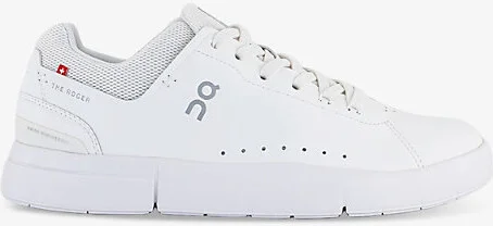 Womens White White F The Roger Advantage Faux-Leather Low-Top Trainers 8