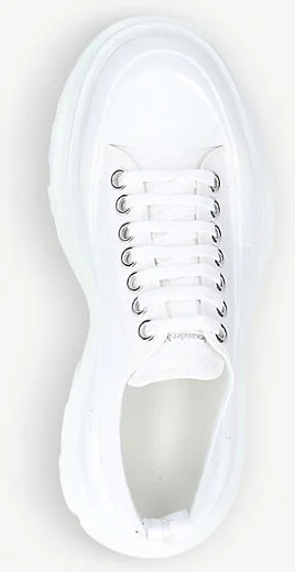 Womens White Women's Tread Slick Lace-Up Cotton-Canvas Trainers Eur 37.5 / 4.5 Uk Women - Image 2