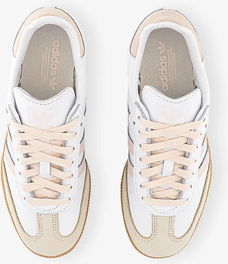 Womens White Wonder Quartz Gum Samba Og Leather Low-Top Trainers Eur 39 / 6 Uk Women - Image 2