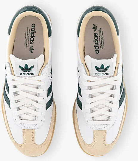 Womens White Yellow Collegiate Samba Og Leather Low-Top Trainers 12 - Image 2