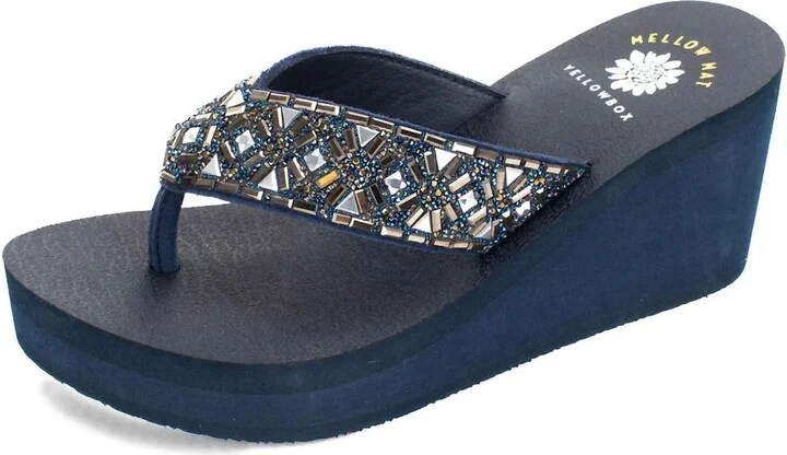 Women's Whittier Wedge Sandal In Navy Multi