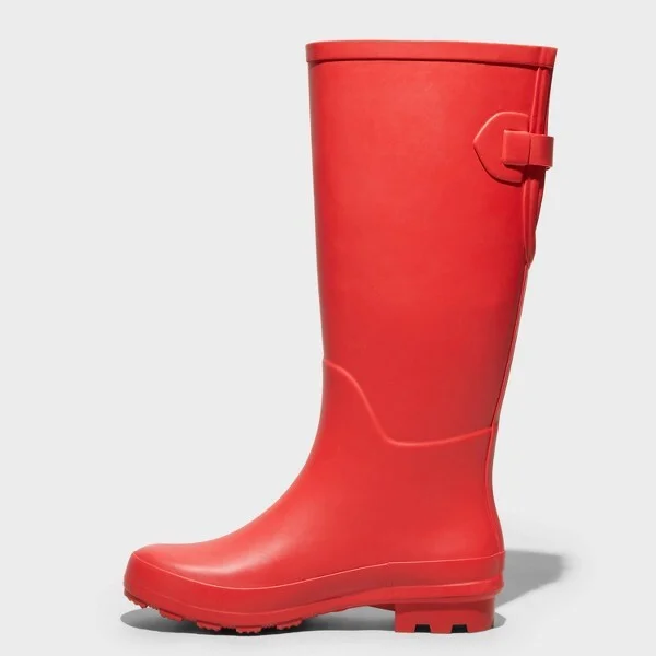 Women's Wide Width River Tall Rain Boots - A New Day™ : Knee-High, Adjustable Buckle, Waterproof, Non-Marking Outsole - Image 3