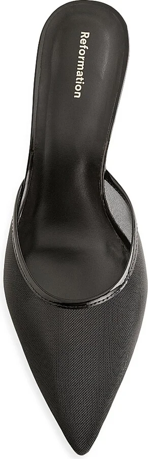 Women's Wilda 50MM Mesh Kitten-Heel Mules - Black - Size 5 - Image 2
