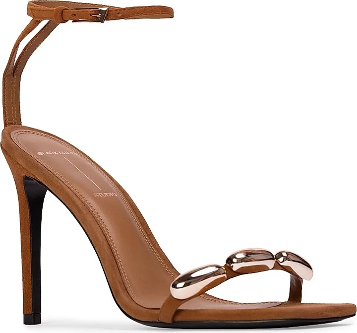 Women's Willa 100MM Suede Sandals - Caramel Suede - Size 6 - Image 2