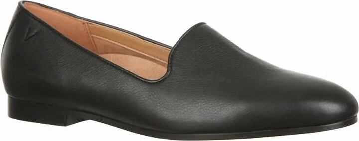 Women's Willa Slip On Flat In Black Leather