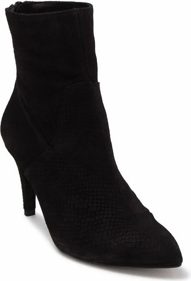 Women's Willa Vegan Leather Ankle Boot In Black