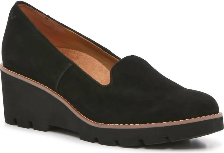 Women's Willa Wedge Shoes In Black Suede