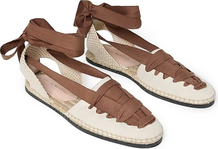 Women's Wilson Flat Ankle-Wrap Espadrilles - Natural Red - Size 10.5 - Image 11