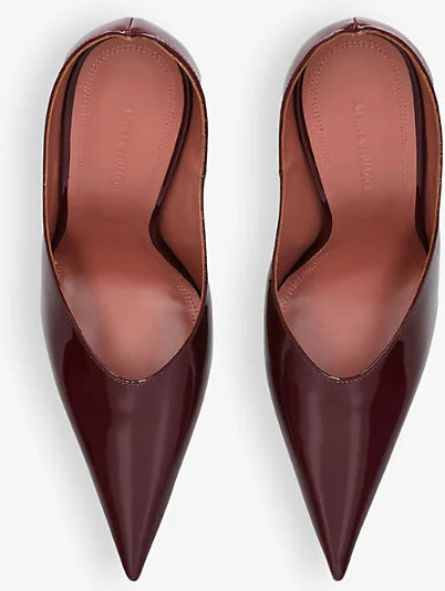 Womens Wine Anok Mule 105 Leather Heels Eur 41 / 8 Uk Women - Image 2