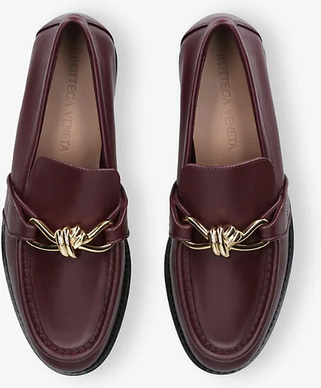 Womens Wine Astaire Leather Loafers Eur 39.5 / 6.5 Uk Women - Image 2