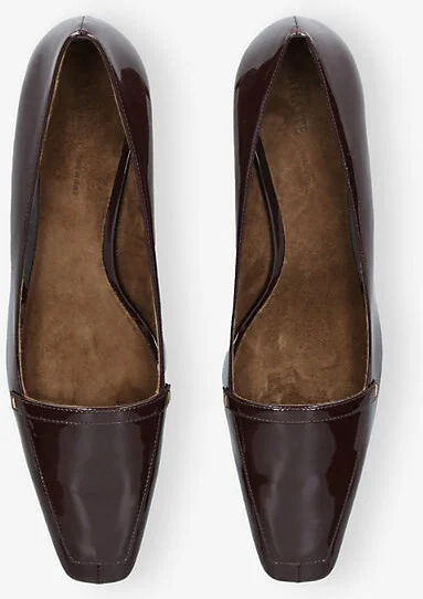 Womens Wine Celia 50 Heeled Patent-Leather Pumps Eur 38/5 Uk Women - Image 2