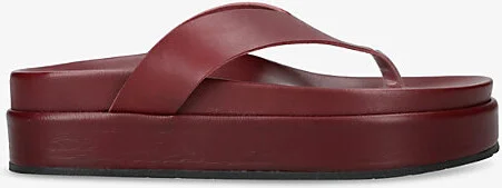 Womens Wine Charys Flatform Leather Sandals Eur 38/5 Uk Women