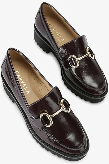 Womens Wine Chester Comfort Faux-Leather Loafers Eur 38/5 Uk Women - Image 2