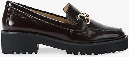 Womens Wine Chester Comfort Faux-Leather Loafers Eur 38/5 Uk Women