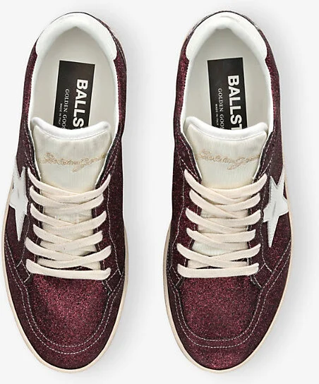 Womens Wine Comb Ball Star 40510 Leather Low-Top Trainers Eur 39 / 6 Uk Women - Image 2