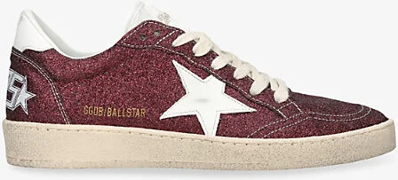 Womens Wine Comb Ball Star 40510 Leather Low-Top Trainers Eur 39 / 6 Uk Women