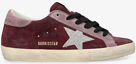 Womens Wine Comb Super Star 82867 Suede Low-Top Trainers Eur 37 / 4 Uk Women