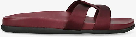 Womens Wine Desmos Satin Flat Sandals Eur 38/5 Uk Women