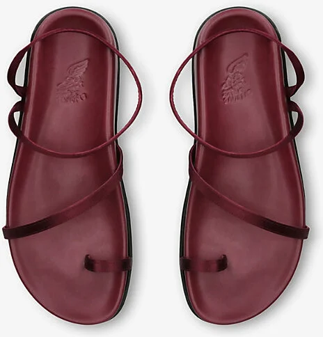 Womens Wine Eleftheria Satin Sandals Eur 39 / 6 Uk Women - Image 2