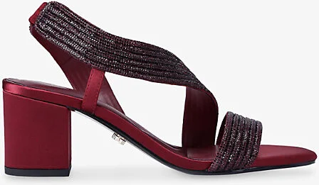 Womens Wine Gala Jewel 60 Woven Heeled Sandals Eur 40 / 7 Uk Women