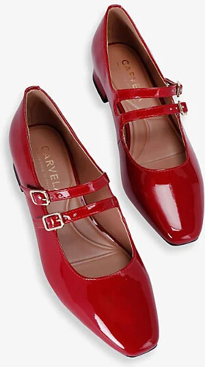 Womens Wine Harper Patent-Leather Heeled Pumps Eur 36 / 3 Uk Women - Image 2