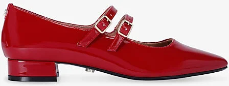 Womens Wine Harper Patent-Leather Heeled Pumps Eur 36 / 3 Uk Women