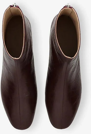 Womens Wine Luna Patent-Leather Ankle Boots Eur 41 / 8 Uk Women - Image 2
