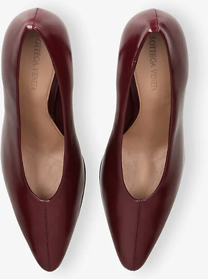 Womens Wine Sofia 90 Slip-On Leather Pumps Eur 38.5 / 5.5 Uk Women - Image 2