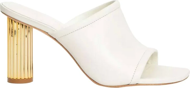Women's Winston Open Toe Mule Heels In Ivory