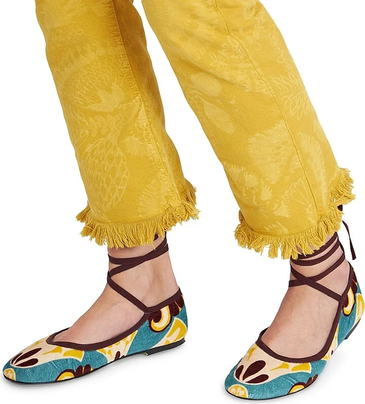 Women's Winter Ballerina Flats - Dendera Light Blue - Size 7 - Image 3