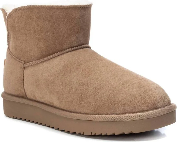 Women's Winter Booties In Beige/khaki