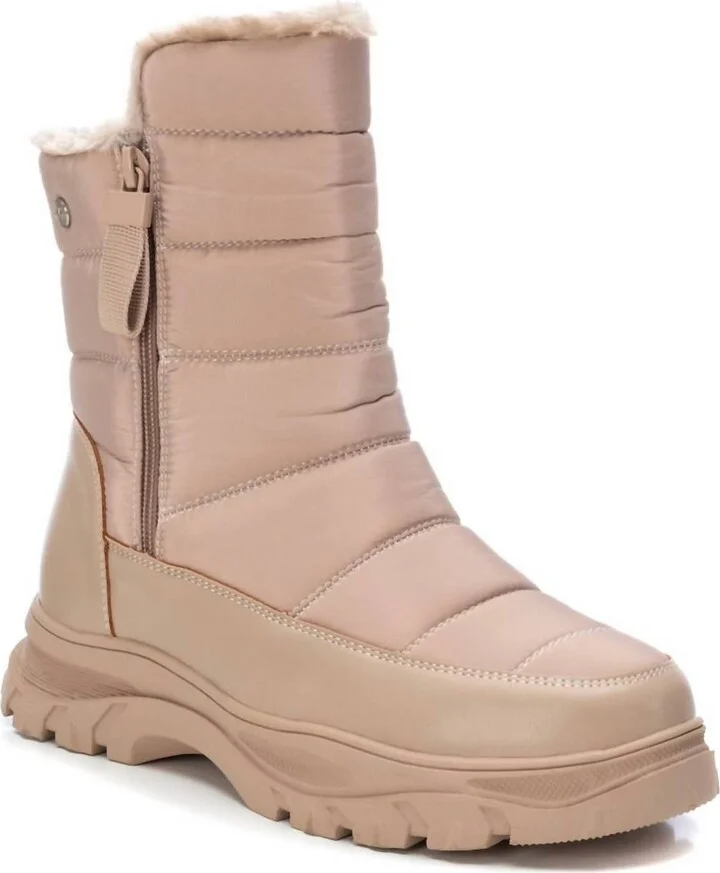 Women's Winter Boots In Beige/khaki