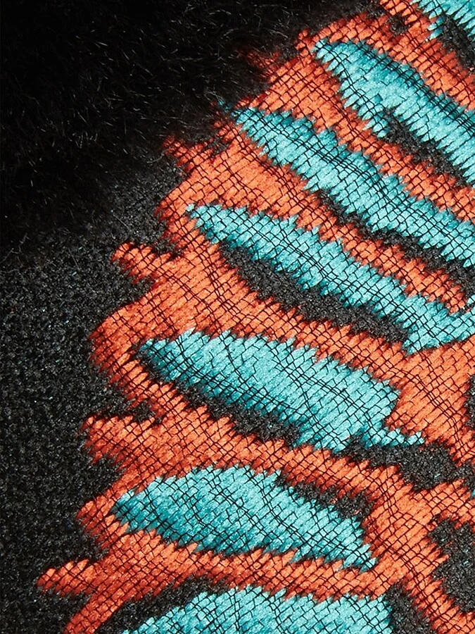 Women's Winter Slides - Jacquard Sicomore Black - Size 6 Sandals - Image 4