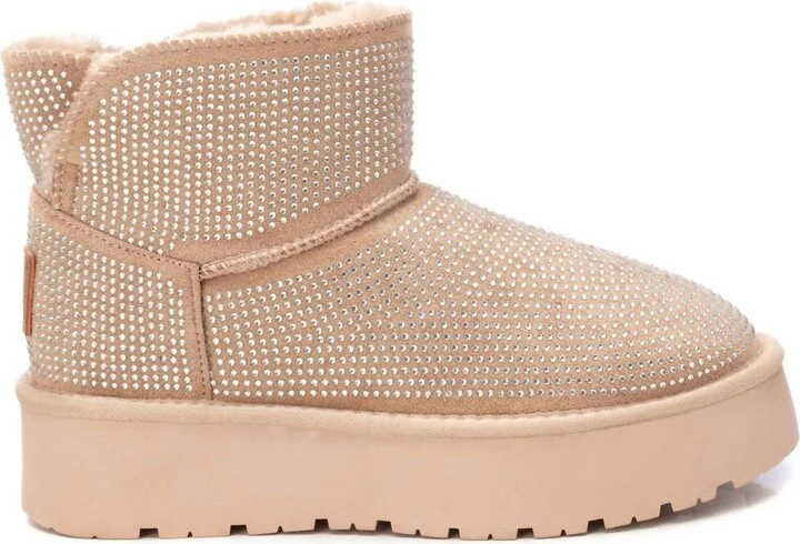 Women's Winter Suede Booties In Beige