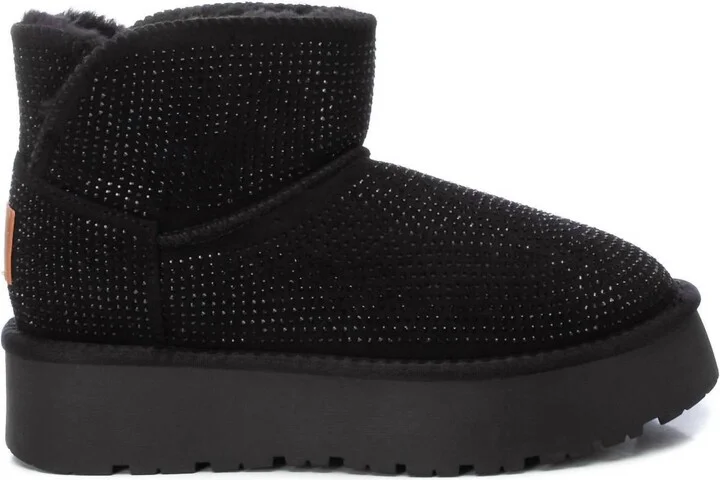 Women's Winter Suede Booties In Black