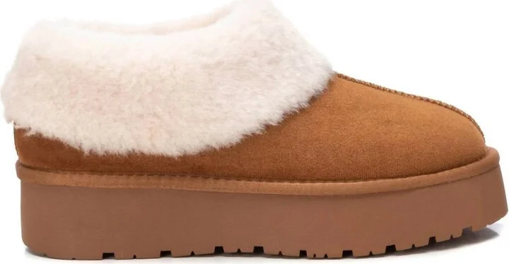 Women's Winter Suede Clogs In Camel