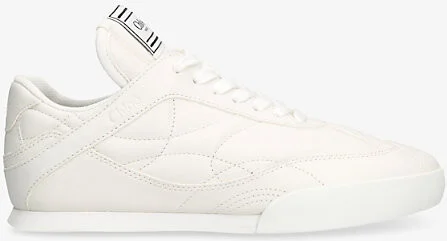 Womens Winter Wht Kick Brand-Patch Leather Low-Top Trainers Eur 37 / 4 Uk Women