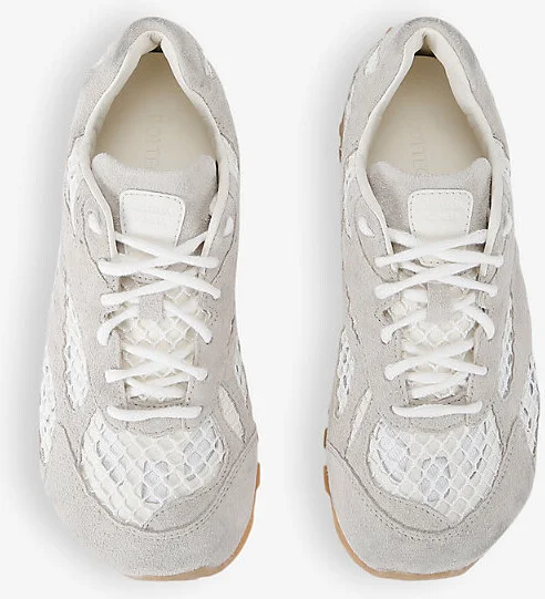 Womens Winter Wht Orbit Tonal-Panel Net-Covered Low-Top Trainers Eur 39 / 6 Uk Women - Image 2