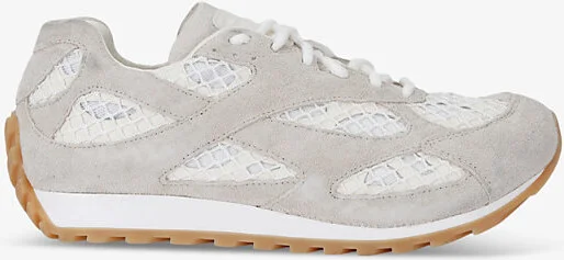 Womens Winter Wht Orbit Tonal-Panel Net-Covered Low-Top Trainers Eur 39 / 6 Uk Women