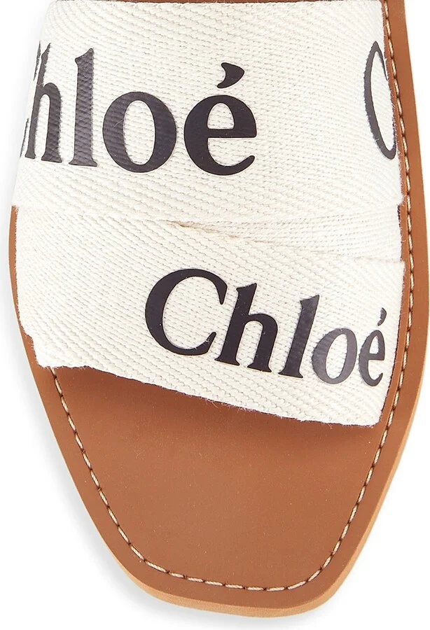 Women's Woody Linen Slides - Black - Size 5 Sandals - Image 9