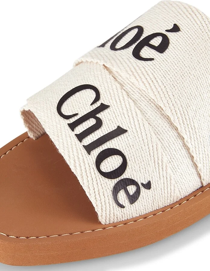 Women's Woody Linen Slides - Black - Size 5 Sandals - Image 11